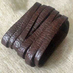 Brown Leather Wrap Bracelet